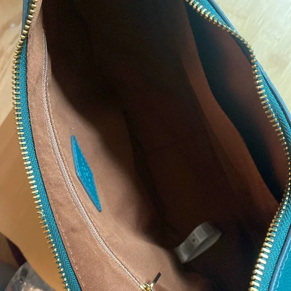 FOR LESLIE🖤FOSSIL🖤Shae Teal Large Hobo/NWOT - Picture 10 of 10